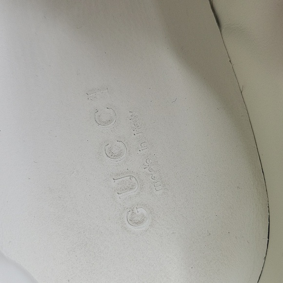GUCCI ACE LOVED White Leather Sneakers with Red and Gold Accents SIZE 40 - Picture 10 of 14